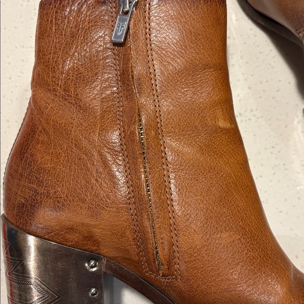 Frye Omaha Cognac Boots (8) - Picture 2 of 6